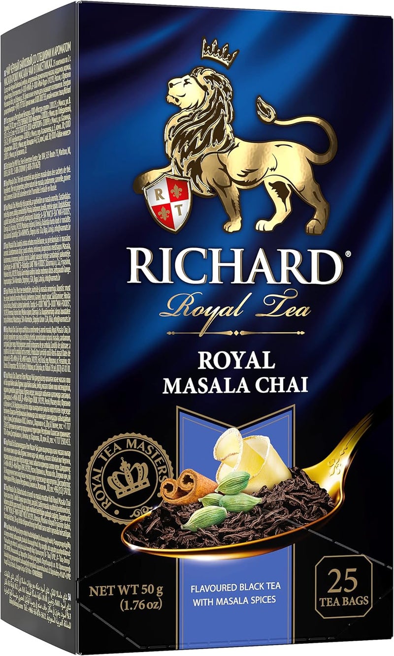 Richard Royal Masala Chai, Flavoured Black Tea, 25 Tea Bags - Image 4